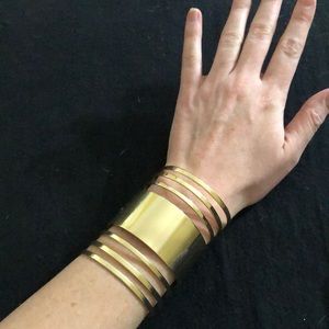 Gold cuff bracelet